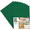 m-office Fogli di Gomma Eva Colorata, Gomma Crepla per Scrapbooking, Scuola, Cartoncini Creativi, Lavoretti, Torte Scenografiche, Scuola o Progetti Artistici 40x60cm (Verde scuro, 10 uds)