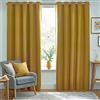 furn. Dawn Oscuranti Tende Occhielli (Senape - 229x137cm) | Coppia Di Tende Morbide Mélange Testurizzate Oscuranti Termiche Foderate Termoregolatrici