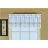 Today's Curtain, Mantovana in organza macramè vintage, 35,6 cm, bianco/blu, 147,3 x 35,6 cm (larghezza x lunghezza)