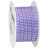 Präsent Vichy - Nastro in taffettà a Quadretti, 10 mm x 20 m, Colore: Bianco e Viola