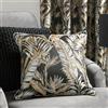 HOUSE LLEWELYN - BOWEN Laurence Llewelyn-Bowen - Cuscino nero con palma tropicale (43 x 43 cm) - Cuscino giungla/foglia di palma per soggiorno/camera da letto - Cuscini con federe incluse - Tende abbinate disponibili