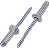 SKIR'CO 50 rivetti ciechi in alluminio 5,0 x 16 mm, mandrino in acciaio, rivetti a testa bombata, DIN 7337