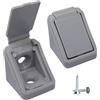Diforma Set di 20 staffe per mensole grigie 20 x 20 mm, giunti angolari per mobili, giunti angolari in plastica a 90 gradi, ad angolo retto, viti incluse (20, grigio)
