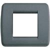 VIMAR 17093.46 IDEA Placca Rondò 1 modulo o 2 moduli ridotti in metallo pressofuso, 9.1x8x0.9 cm, ardesia