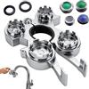 XSHAO® 12 in 1 chiave per perlatore, rubinetto con 4 adattatori chiave universale per perlatori per uso privato e professionale (M16/M18/M20/M22/M24)