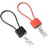 Luxvara Lucchetto Cavo Acciaio 20cm Doppio (Nero + Rosso) - Antifurto, Impermeabile e Resistente con Chiavi per Lucchetto | Lucchetto per Bici, Valigie, Palestra, Armadietti