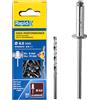 Rapid Scatola da 50 Rivetti in Alluminio da Ø4 x 12 mm, Adatti a Fissare Parafanghi, Coperture in Metallo e Plastica, Segnaletica e Lamiere, Include una Punta per il Trapano (5000385)