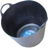 Faithfull FLEX15Y - Mastello flessibile in polietilene, 28 L, colore: Nero