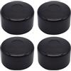 SKIR'CO (4 pezzi) Tappi per pali di recinzione, rotondi 51 mm, in plastica nera per pali di recinzione rotondi, coperture per pali di recinzione, colore nero RAL 9005