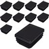 SKIR'CO (10 pz) Tappi rettangolari in plastica 30 x 40 mm, tappi terminali per tubi opachi, inserti per tubi rettangolari, tappi per pali di recinzione, nero RAL 9005