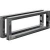 HOLZBRINK Supporti per mensole in metallo 45x15 cm HLA-A (2 pz) | Reggimensole da muro, staffe per mensole lavabo da appoggio | Colore: Acciaio Grezzo Laccato