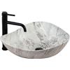 Rea LAVABO DA APPOGGIO Dora Stone Lavabo Bagno 515 x 400 x 175 mm in Ceramica (simil pietra)