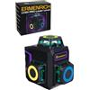 Ermenrich PRO LV50 Livella Laser Verde Autolivellante Modalità Impulsi 30 m 3D 12 Linee — 360° — IP54 Telecomando Ricaricabile Base Treppiede Piastra Bersaglio Staffa Tipo C Inclusa