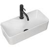 Rea - Lavabo Da Appoggio Mery Lavabo Bagno 505 X 250 X 140 mm Ceramica (Bianco)