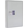 Rottner T06019 Armadietto per chiavi S 50 EL, in lamiera d'acciaio, chiusura elettronica e ganci regolabili per 50 portachiavi, colore grigio chiaro.