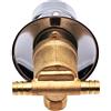elpruperif Filettatura/Intubazione in Ottone Massiccio Miscelatore per Acqua Calda e Fredda Rubinetto Doccia Deviatore 2/3/4/5 Vie Diviso Due Pezzi, Cartuccia Ceramica (Deviatore Intubazione-2 Uscita)