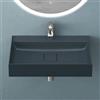 Mai & Mai Lavabo Bagno Sospeso 50×38×12cm Lavandino Bagno Lavabo da Minerale Fuso Colossum630, Antracite Opaco