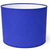 ArG Lighting Paralume Cilindro con Tessuto Cotone, Fatto a Mano, per Lampada da Tavolo, Sospensione, Piantana (25 cm Diametro, 20 cm Altezza, Blu)