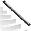 Peviasot Ringhiera per scale, corrimano da parete, colore nero, design a tubo quadrato, ringhiera interna ed esterna per scale, balconi, lunghezza: 100 cm
