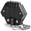 HEITIGN Mini Coltellino Tascabile, Strumento Edc Portatile Multiuso Di Forma Esagonale, Portachiavi Per Escursionismo Allaperto, Multiutensili Tascabili, Righello, Chiave Esagonale, Lima, Nero