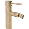 Rea - Rubinetto Da Bidet Tess L. Gold Brush Miscelatore Monocomando In Ottone Per Wc Bagno (Oro) 12 X 4,5 X 18,5 cm