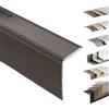 KARAT Profilo per bordi per scale a forma di L, in alluminio, 1 pezzo, 134 x 3,5 cm, autoadesivo, bronzo per parquet e laminato, con materiale di montaggio, profilo per gradini in 3 lunghezze e 4