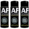 Alex Flittner Designs 3 X RAL vernice spray per auto vernice colorata vernice spray RAL 7016 grigio antracite satinato