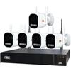 DSE Kit Videosorveglianza WiFi con NVR e 1-8 Telecamere Senza Fili 5MP, Illuminatore 30 m. Camere Deterrenti e Rilevazione AI, Flash, Sirena, VivaVoce | DSERKK-KIT5A-1/8 (Kit 5 telecamere)