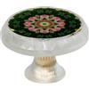 Burid Pomelli a forma di fiore mandala, rosa e verde, per armadietti da cucina, camera da letto, comò, mobili da bagno, porte (confezione da 4)
