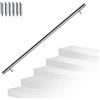 Randaco - Corrimano in acciaio inox per scale, corrimano da parete, corrimano per scala, con supporto a parete e terminali, per scale interne ed esterne, balconi e parapetti, lunghezza: 160 cm