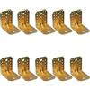 bricoleva.it Set 10 Piastre Angolari Nervati per travi-Squadretta di Giunzione Angolare-Staffa Supporto travi-Piastra di Fissaggio Staffa ad Angolo per Porticati,Pergolati e Gazebo(Tropicalizzata, 40 x 45 x 45 mm)