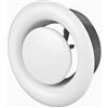 Awenta Valvola a disco anemostato metallo acciaio bianco 200 mm 200 mm diametro di collegamento per ventilazione, bagno e cucina, valvola di scarico AMW