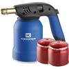 INCA Lampada Per Saldare Tornado Accensione Piezo Con Cartucce Gas 190 Gr. Kit Pronto All'Uso (Saldatore + 2 Cartucce)