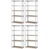 Brigros - Scaffale Metallo Garage 180x90x40cm Ad Alta Portata 875kg, 5 Ripiani Mdf, Scaffale Salvaspazio Ideale Per Garage, Officina, Cantina, Magazzino, Design Modulare (4)