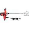 jiumxliu Miscelatore professionale per malta da 1500 W, ad alte prestazioni, con 930 giri/min, design ergonomico, cavo da 2 m e agitatore a forma di S, ideale per progetti di costruzione e ristrutturazione