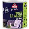 Boero Fai Da te, Smalto Satinato all'Acqua, per Interno/Esterno, Inodore, Ecofriendly, Pronto all'Uso, per Legno, Ferro, PVC, Latta da 0,5L, Colore Bianco Ghiaccio