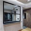 Generic Finestra Scorrevole In Alluminio, Finestra Scorrevole Verticale Alzante, Finestra Seminterrato Di Ventilazione Con Zanzariera, Per Casa, Capannone, Garage, Ristorante, Bagno(Black,60X100CM)