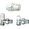FAR Kit valvola + detentore a squadra + testa termostatica attacco rame 3/8