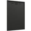Parama Piatto Doccia 80x100 Nero Effetto Pietra Mod. Spanios Rettangolare in Vetroresina SMC Riducibile Piletta Inclusa e Cover In Tono Parama