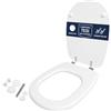 HYDRO HOME Sedile WC Hydro Home compatibile con Tesi Ideal Standard - Copriwater in legno verniciato con cerniere incluse (Bianco EUR/Bianco classico)