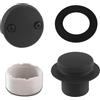 Hxhsgmeh Kit di Scarico per Vasca da Bagno Nero con Troppo Pieno, Piletta per Vasca da Bagno sulla Punta dei Piedi e Piastra di Copertura Troppo Pieno a Due Fori, Misura Universale