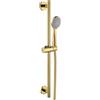 Tivezlor Kit Asta Doccia Oro Doccetta con Flessibile, Soffione Doccia a 3 Funzioni, Asta Doccia Regolabile in Altezza 65 cm, Soffione Doccia ad Alta Pressione, Montaggio a Vite