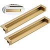 pingping1991 Maniglie a Incasso, 2 Pezzi Maniglia Invisibile per Porta Scorrevole in Lega di Zinco Tirare Maniglie per Cassetti Armadio Armadietto Librerie(Color:A,Size:Hole Spacing 96mm)