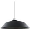 LEDSone Paralume vintage retrò nero opaco facile da montare Base E27 Lampada a sospensione industriale in metallo da 26 cm