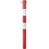 FERRI GROUP Paletto di Delimitazione di 48mm x 120cm, Made in Italy - Dissuasore Parcheggio da Interrare Bianco Rosso - Paletto in Ferro per Parcheggio Auto - Barriera Segnaletica Resistente