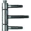 SFS Cerniera anuba acciaio 3 gambi da 20 con boccole antiusura articolo 40 / H SFS intec - Cromato opaco