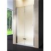 Yellowshop - Box Doccia Cm 70, 80, 90, 100, Porta Nicchia Soffietto Libro Pieghievole In Alluminio Cristallo Trasparente E Opaco 6mm Altezza Cm 190 (80 CM (Da 78 a 82 CM), PUNTINATO OPACO)