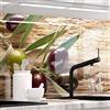 StickerProfis - Pannello Paraschizzi Cucina Adesivo da Parete, HiGloss, 1.8 mm, Tutte Le superfici - Olive - (OLIVEN) Premium 60 x 340cm