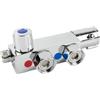 Drhomeam Valvola termostatica per rubinetto doccia a parete Valvola di miscelazione termostatica per doccia a temperatura costante Valvola miscelatore acqua calda fredda per bagno RV Doccia Mixer Bar Parti di