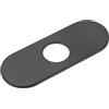 M METERXITY Piastra Per Rubinetto, 6 Pollici 304 Acciaio Inossidabile Copertura Ovale Foro Piastra Per Lavello Bagno/Cucina [Nero]
